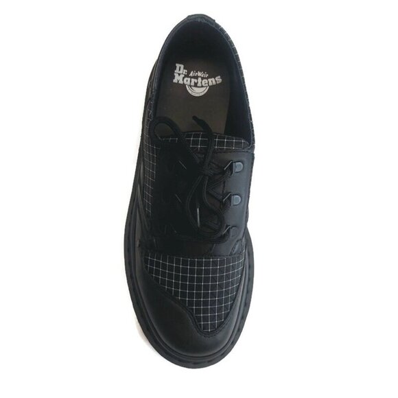 Dr Martens 1461 Leather Derby Oxford Shoes Mens Size 9 Womens Sz 10 Black White - Picture 2 of 8
